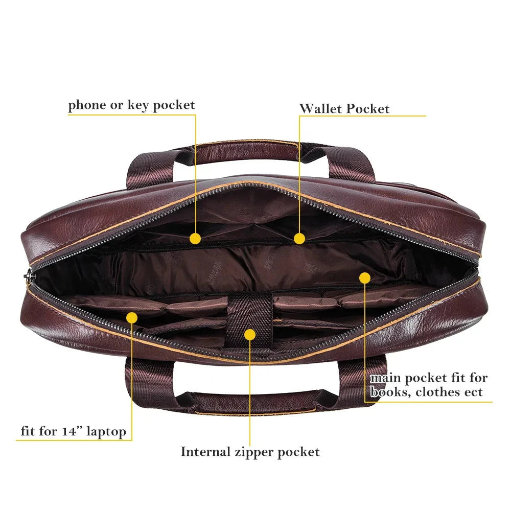 Laptop Bag For Men Briefcase Bull Captain