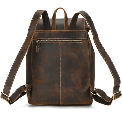 Leather Backpack For Men Casual Luufan