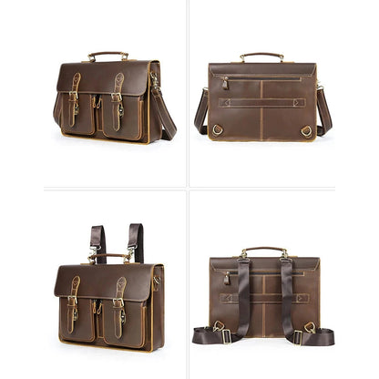 Men's Leather Laptop Bag Leath Focus