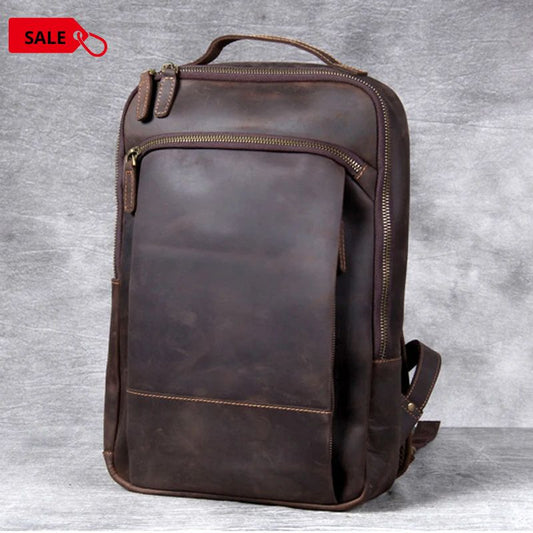 Leather Horse Backpack For Men Fancodi