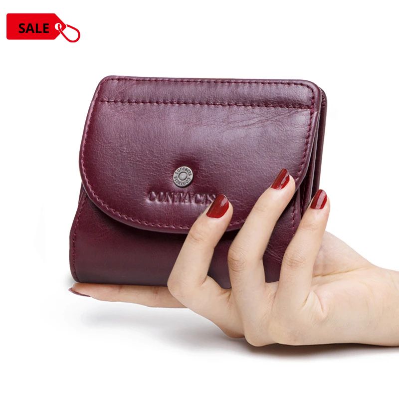 Cartera Para Mujer De Cuero Genuino Contacto